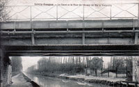 Livry-Gargan - Le Canal et le Pont du Chemin de Fer à Freinville.<br />
